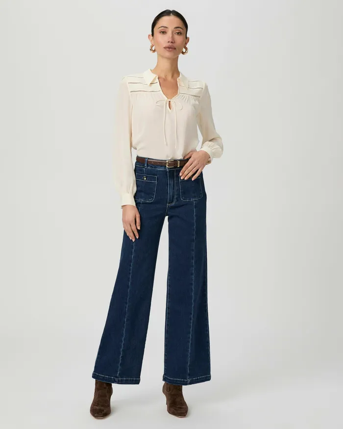 PAIGE Anessa 31 Inch Wide Leg Jean 8211 Rhea Women Wide Leg