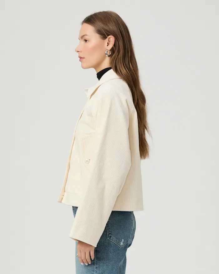PAIGE Jackets and Coats Women Tylee Jacket 8211 Ivory Corduroy