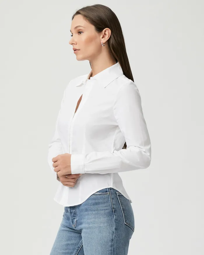 PAIGE Rosaly Shirt 8211 White Women Tops and Blouses PAIGE Rosaly Shirt 8211 White Women Tops and Blouses