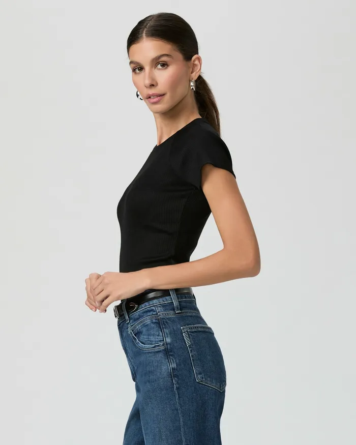 PAIGE Tees and Tanks Women Bijou Tee 8211 Black PAIGE Tees and Tanks Women Bijou Tee 8211 Black