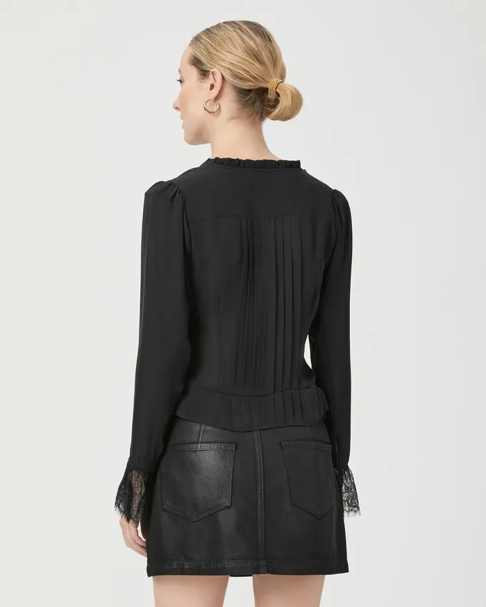 PAIGE Tops and Blouses Women Franca Blouse 8211 Black Silk PAIGE Tops and Blouses Women Franca Blouse 8211 Black Silk
