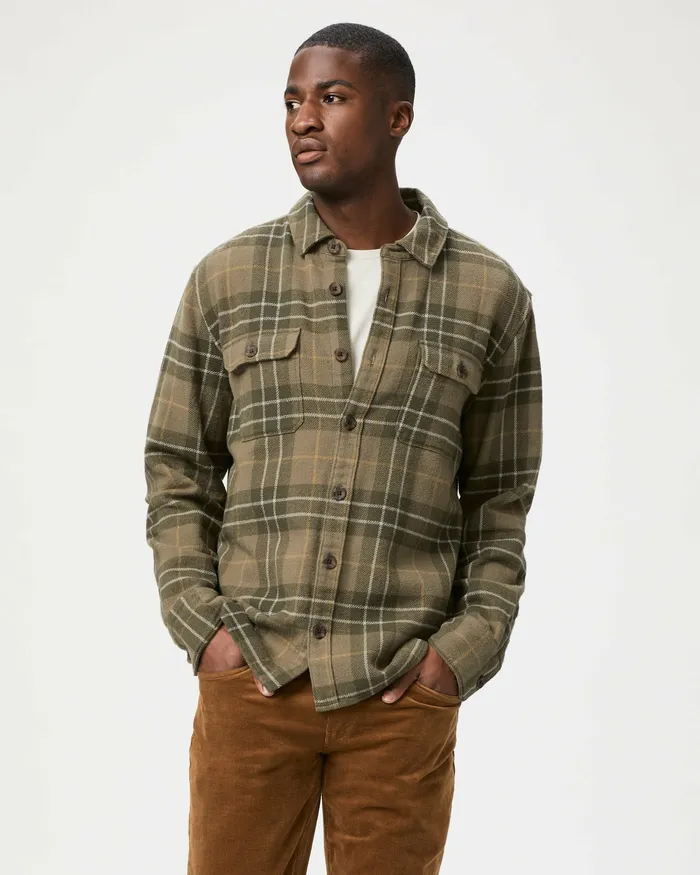 PAIGE Wilbur Overshirt 8211 Dusty Pine Men Shirts