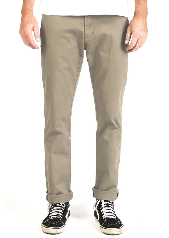 Pants and Denim Vissla Men Low Tide Chino Eco Pant Khaki Pants and Denim Vissla Men Low Tide Chino Eco Pant Khaki
