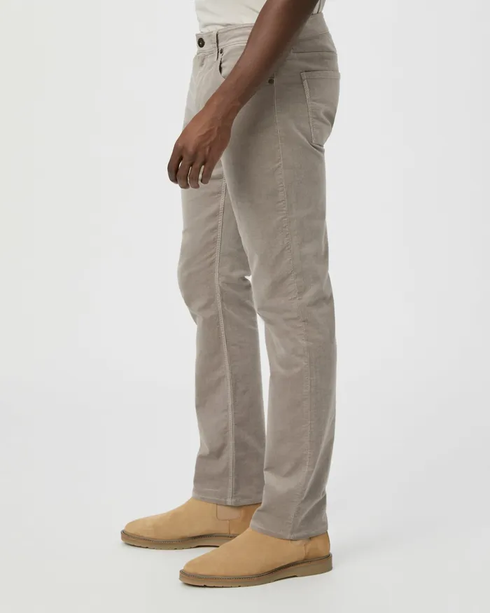 Pants and Joggers Men PAIGE Federal Slim Straight Pant 8211 Silver Pearl Corduroy
