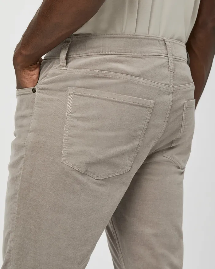 Pants and Joggers Men PAIGE Federal Slim Straight Pant 8211 Silver Pearl Corduroy