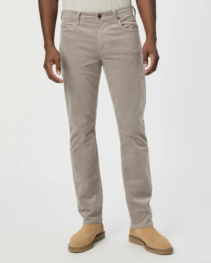 Pants and Joggers Men PAIGE Federal Slim Straight Pant 8211 Silver Pearl Corduroy