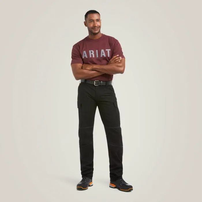 Pants and Shorts Men Ariat Rebar M5 Straight DuraStretch Ripstop Cargo Straight Pant Black Pants and Shorts Men Ariat Rebar M5 Straight DuraStretch Ripstop Cargo Straight Pant Black
