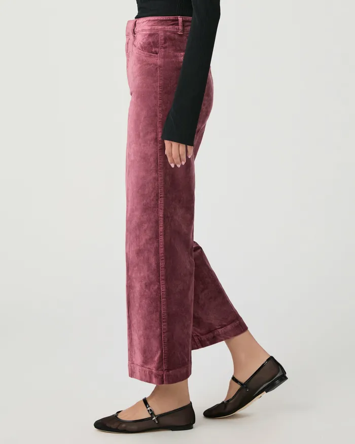 Pants Anessa Trouser Wide Leg Pant 8211 Rose Tea Velvet PAIGE Women Pants Anessa Trouser Wide Leg Pant 8211 Rose Tea Velvet PAIGE Women