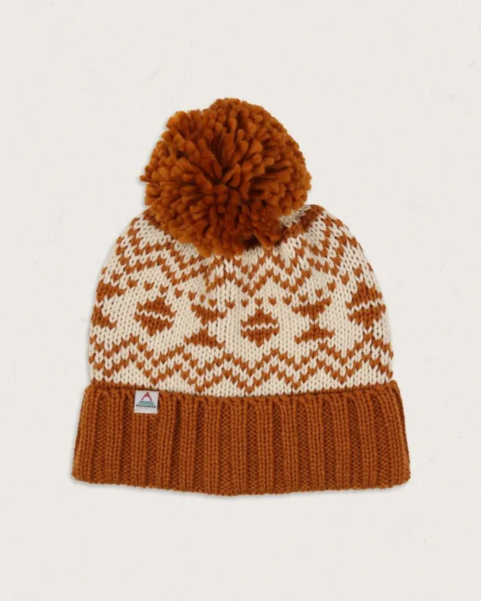Passenger Beanies West Coast Recycled Bobble Hat Glazed Ginger Glazed Ginger 8211 WomenMen