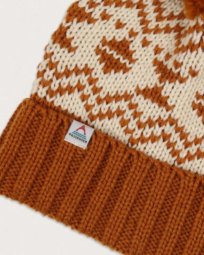 Passenger Beanies West Coast Recycled Bobble Hat Glazed Ginger Glazed Ginger 8211 WomenMen
