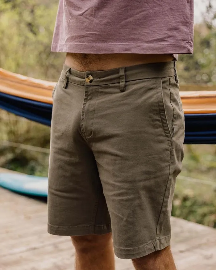 Passenger Bottoms 365 Organic Cotton Shorts Dusty Olive Dusty Olive 8211 Men