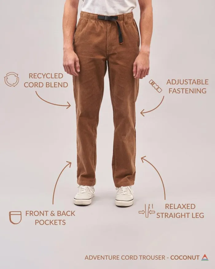 Passenger Bottoms Adventurer Cord Trouser Coconut Coconut 8211 Men