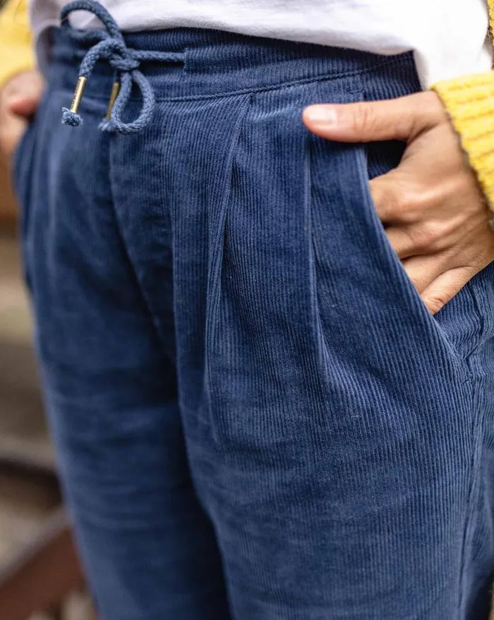 Passenger Bottoms Compass Recycled Corduroy Trouser Dark Denim Dark Denim 8211 Women