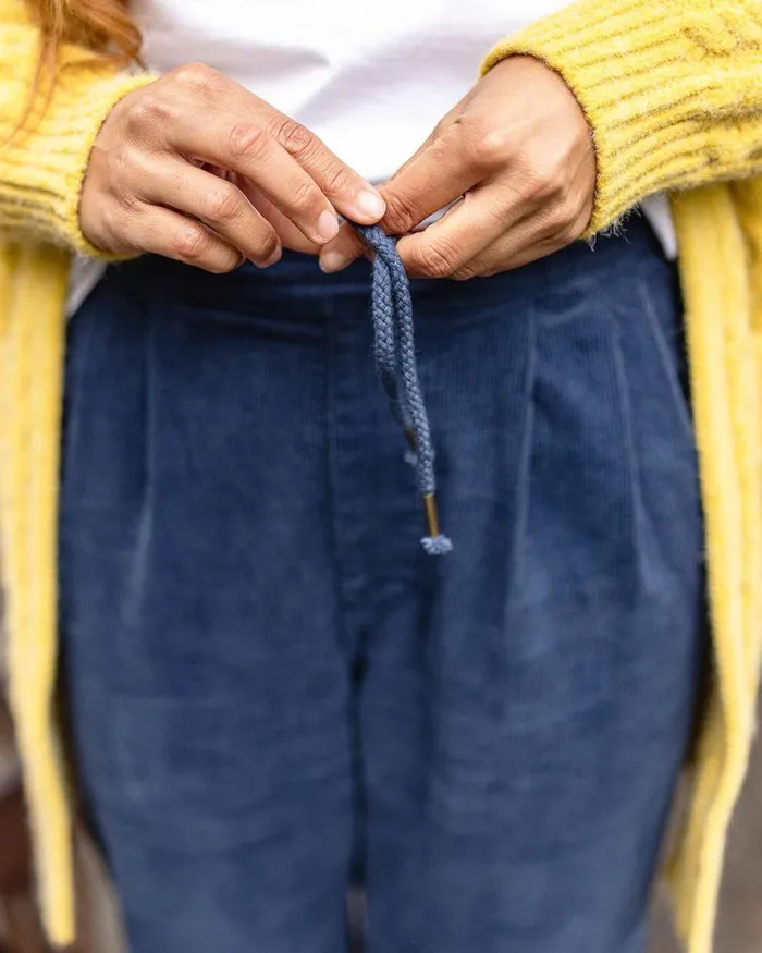 Passenger Bottoms Compass Recycled Corduroy Trouser Dark Denim Dark Denim 8211 Women