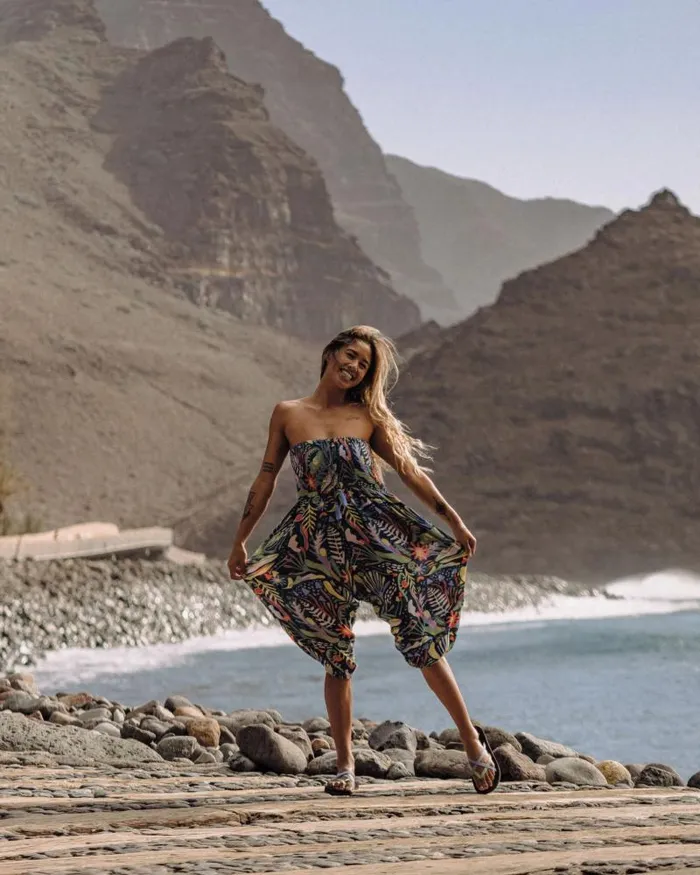 Passenger Bottoms Daylily Printed Loose Trouser Abstract Seaweed Tidal Blue Abstract Seaweed Tidal Blue 8211 Women