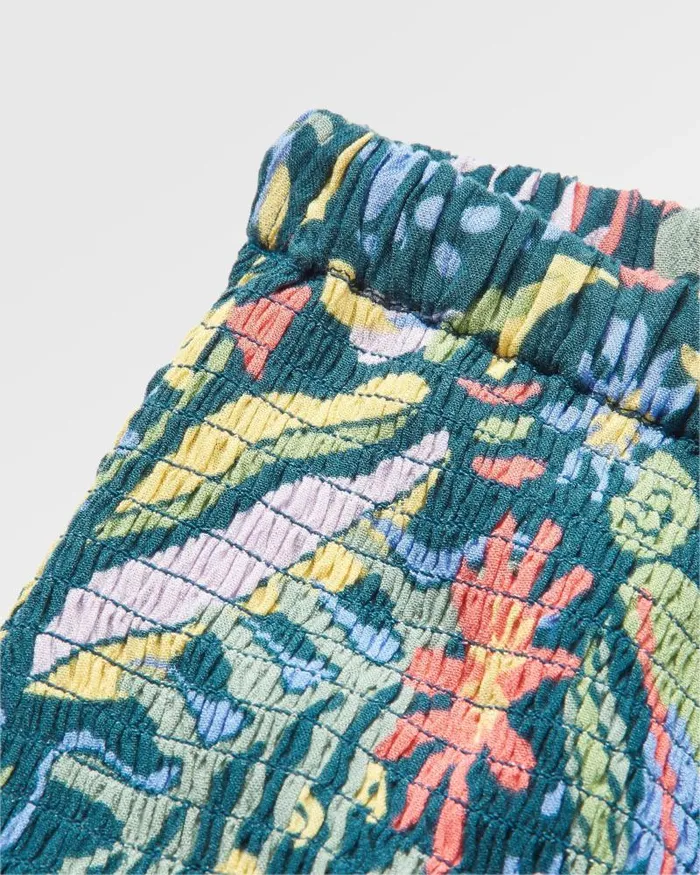 Passenger Bottoms Daylily Printed Loose Trouser Abstract Seaweed Tidal Blue Abstract Seaweed Tidal Blue 8211 Women