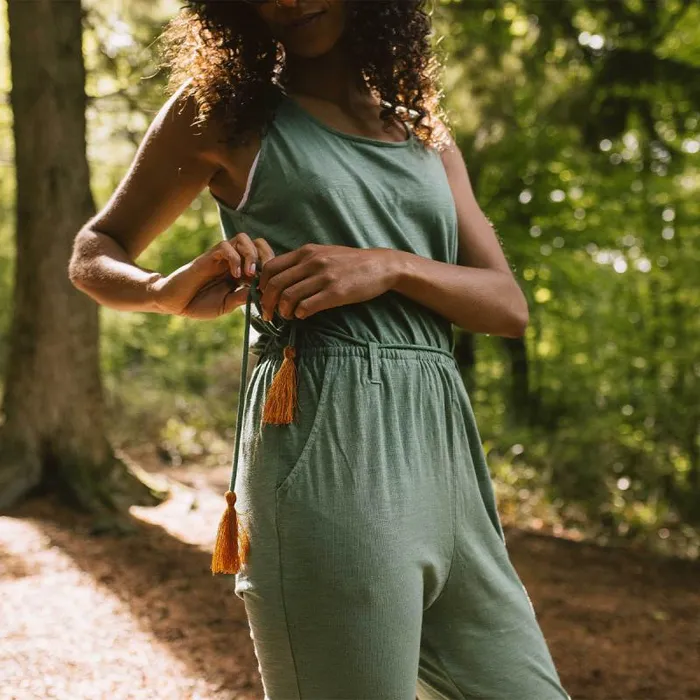 Passenger Bottoms Eva Recycled Cotton Jumpsuit Dark Ivy Dark Ivy 8211 Women