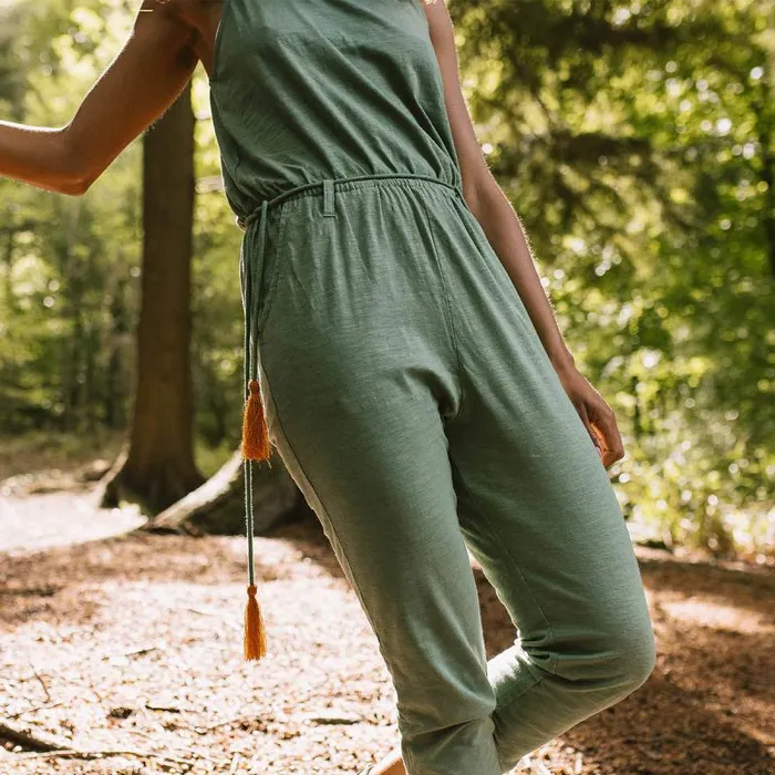 Passenger Bottoms Eva Recycled Cotton Jumpsuit Dark Ivy Dark Ivy 8211 Women