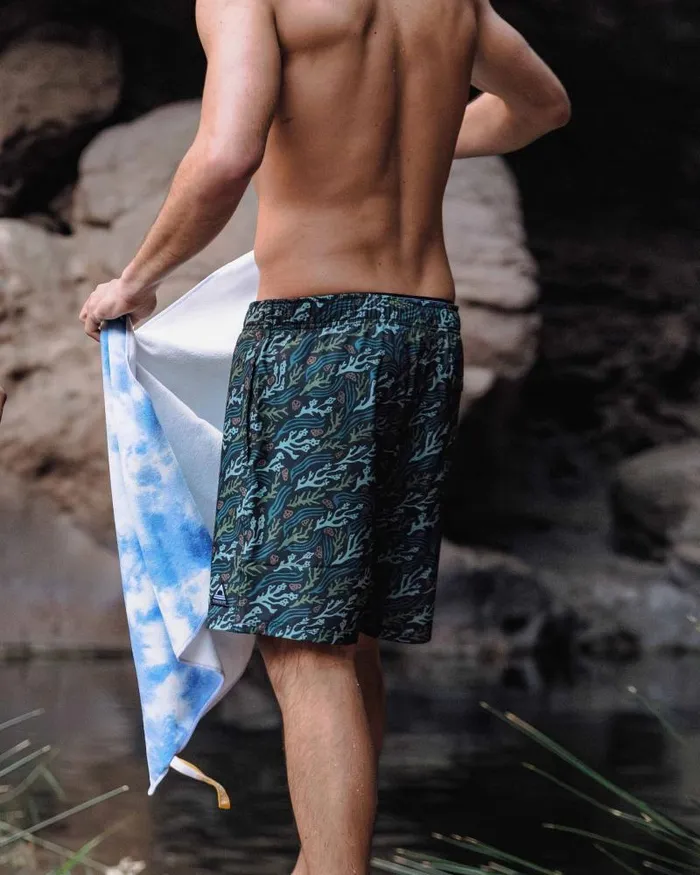 Passenger Bottoms Porto Recycled All Purpose Swim Short Ocean Current Black Ocean Current Black 8211 Men