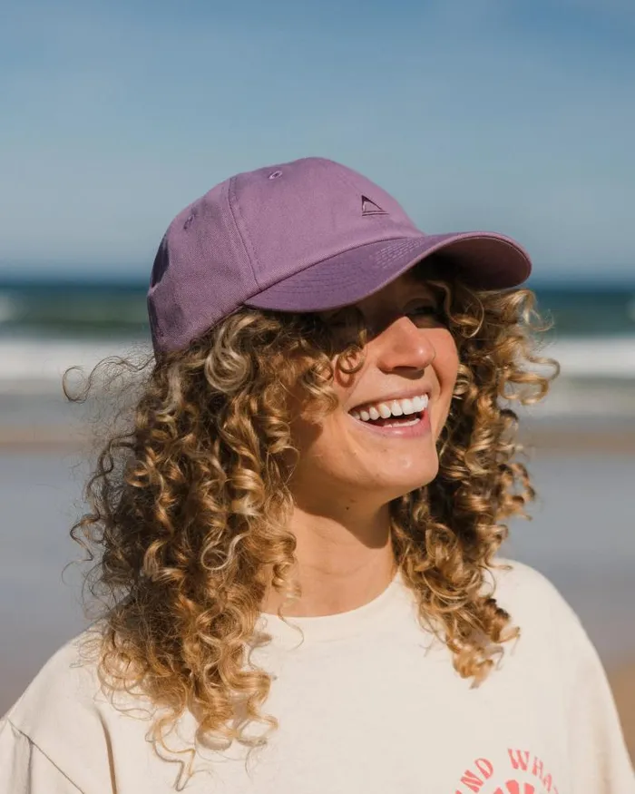 Passenger Caps and Hats Classic Recycled Cotton 6 Panel Cap Grape Grape 8211 WomenMen