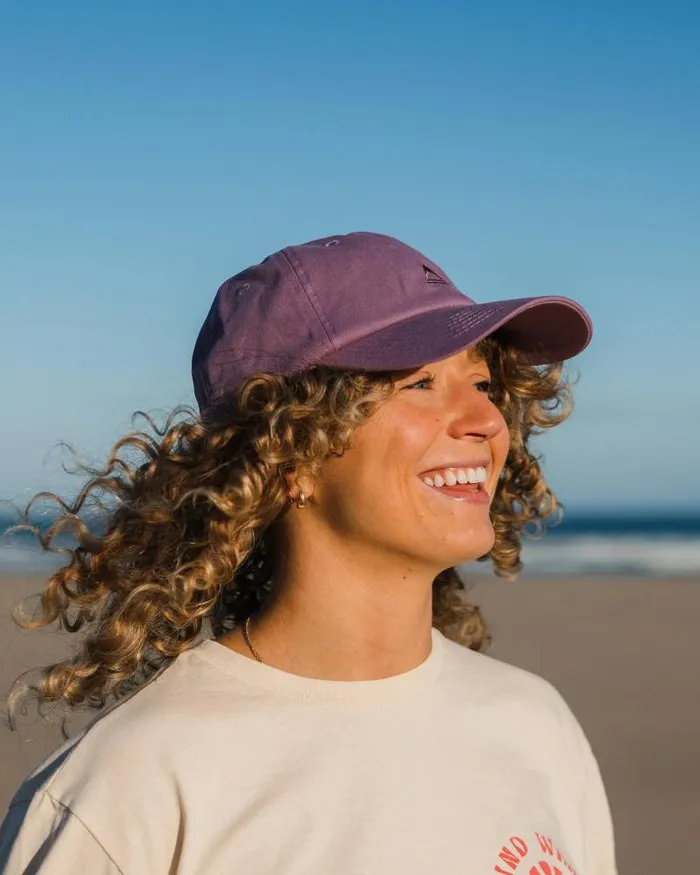 Passenger Caps and Hats Classic Recycled Cotton 6 Panel Cap Grape Grape 8211 WomenMen