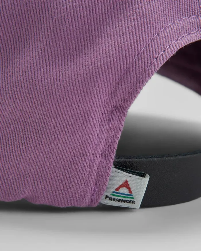 Passenger Caps and Hats Classic Recycled Cotton 6 Panel Cap Grape Grape 8211 WomenMen