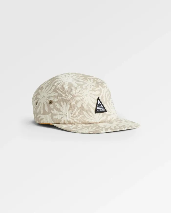 Passenger Caps and Hats Fixie 5 Panel Recycled Cord Cap Golden Spice Seaweed Pebble Grey Golden Spice Seaweed Pebble Grey 8211 WomenMen