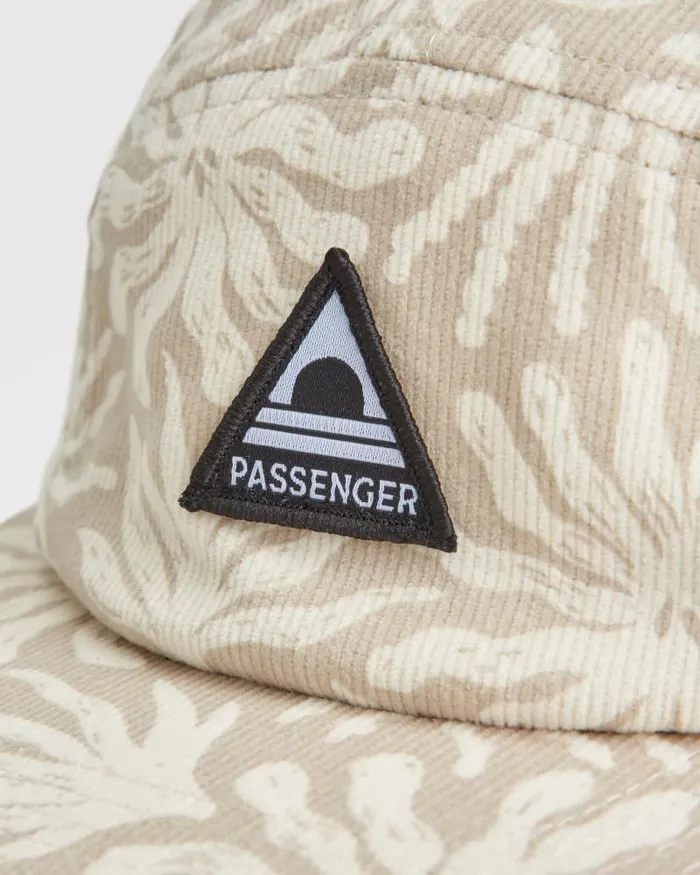 Passenger Caps and Hats Fixie 5 Panel Recycled Cord Cap Golden Spice Seaweed Pebble Grey Golden Spice Seaweed Pebble Grey 8211 WomenMen