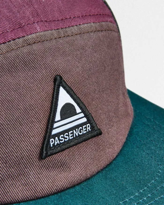 Passenger Caps and Hats Fixie Recycled 5 Panel Cap Grape Multi Grape Multi 8211 WomenMen