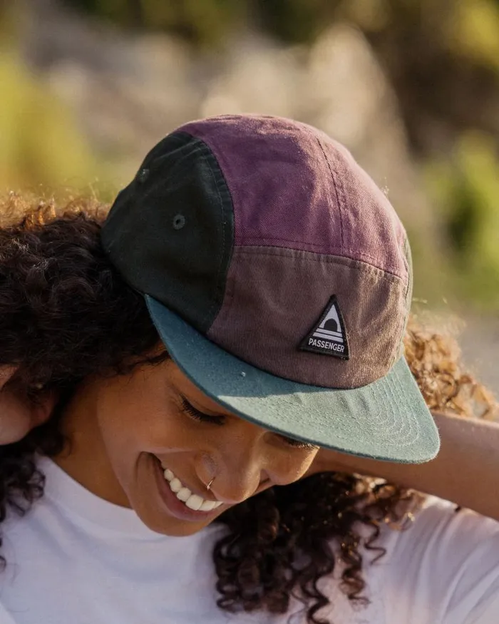 Passenger Caps and Hats Fixie Recycled 5 Panel Cap Grape Multi Grape Multi 8211 WomenMen