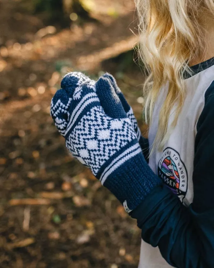 Passenger Gloves Powder Fleece Lined Recycled Acrylic Mittens Rich Navy Rich Navy 8211 Women