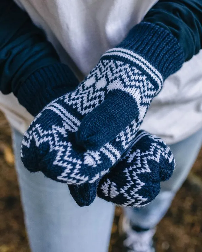 Passenger Gloves Powder Fleece Lined Recycled Acrylic Mittens Rich Navy Rich Navy 8211 Women