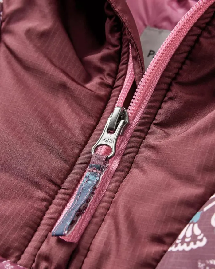 Passenger Jackets Ocean Recycled Insulated 12 Zip Jacket Boho Broken Patchwork Wine Boho Broken Patchwork Wine 8211 Women