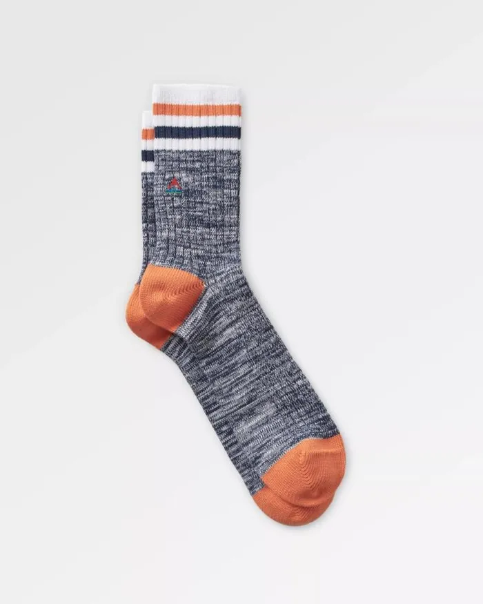 Passenger Socks Organic Midweight Rib Socks Navy Navy 8211 Men