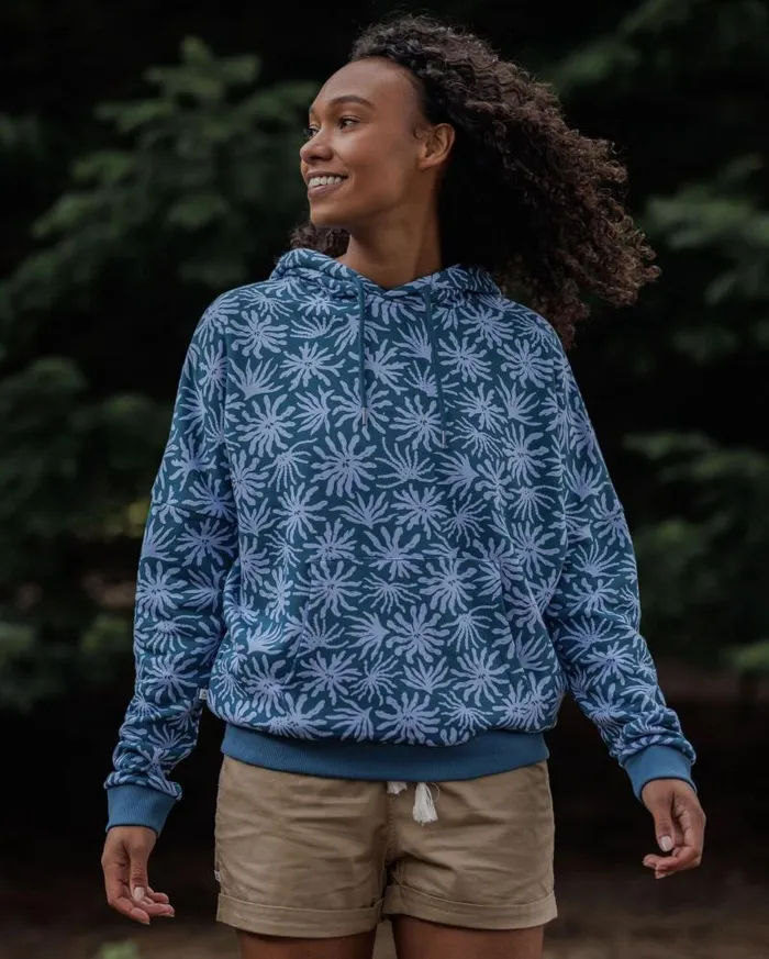 Passenger Tops Arame Organic Cotton Hoodie Seaweed Blue Steel Seaweed Blue Steel 8211 Women