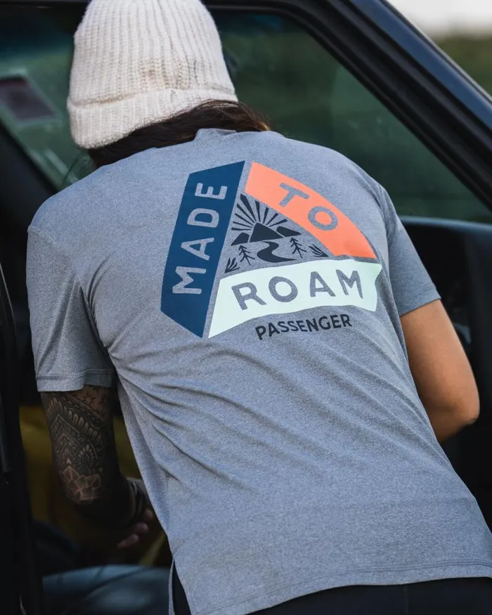 Passenger Tops Aurora Recycled Active TShirt Grey Marl Grey Marl 8211 Women
