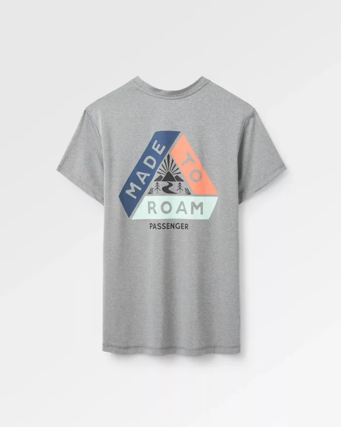 Passenger Tops Aurora Recycled Active TShirt Grey Marl Grey Marl 8211 Women