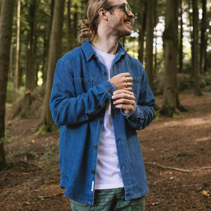 Passenger Tops Backcountry Organic Cotton Denim LS Shirt Washed Denim Washed Denim 8211 Men