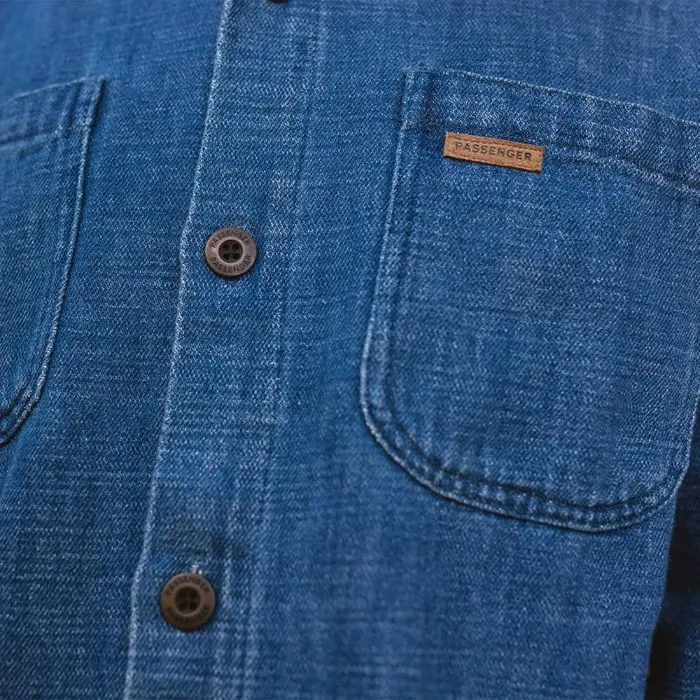 Passenger Tops Backcountry Organic Cotton Denim LS Shirt Washed Denim Washed Denim 8211 Men