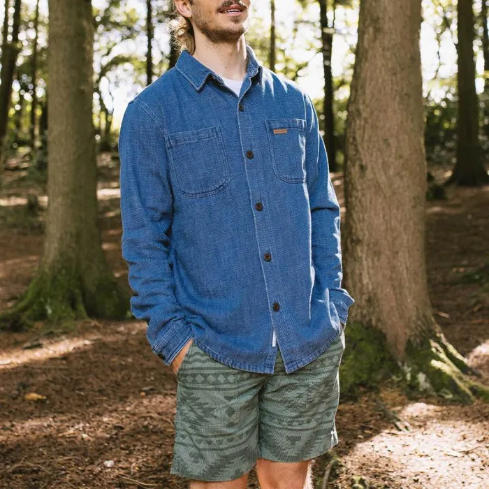 Passenger Tops Backcountry Organic Cotton Denim LS Shirt Washed Denim Washed Denim 8211 Men