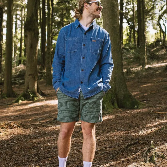 Passenger Tops Backcountry Organic Cotton Denim LS Shirt Washed Denim Washed Denim 8211 Men