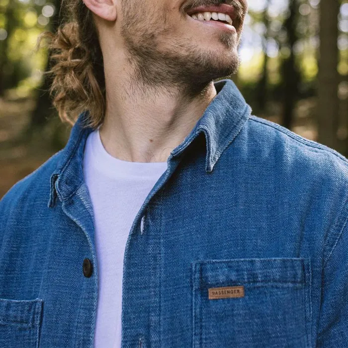 Passenger Tops Backcountry Organic Cotton Denim LS Shirt Washed Denim Washed Denim 8211 Men