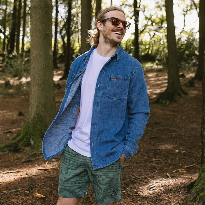 Passenger Tops Backcountry Organic Cotton Denim LS Shirt Washed Denim Washed Denim 8211 Men