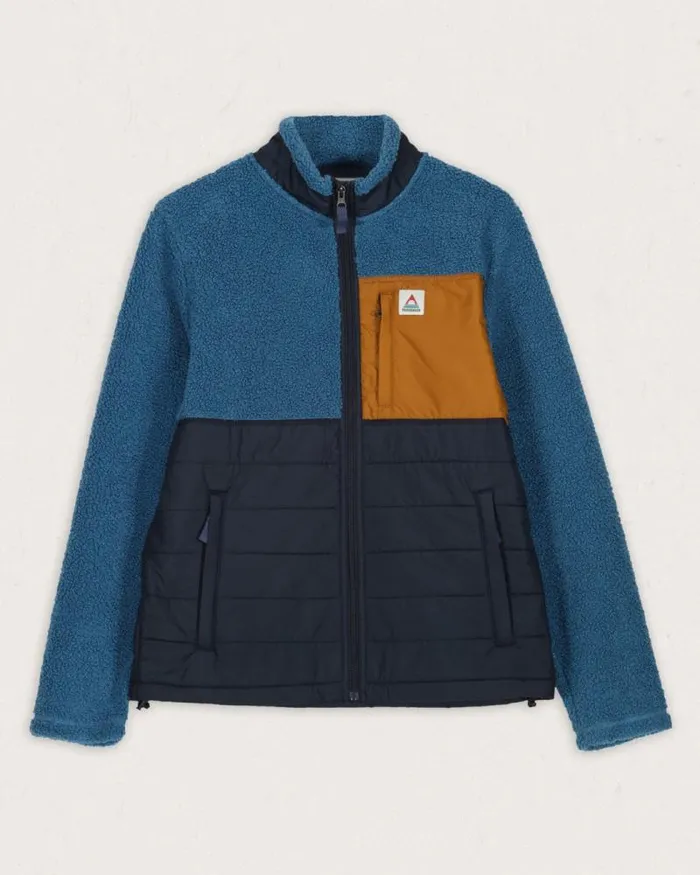 Passenger Tops Born Explorer Recycled PolarLined Sherpa Fleece Blue Steel Blue Steel 8211 Men