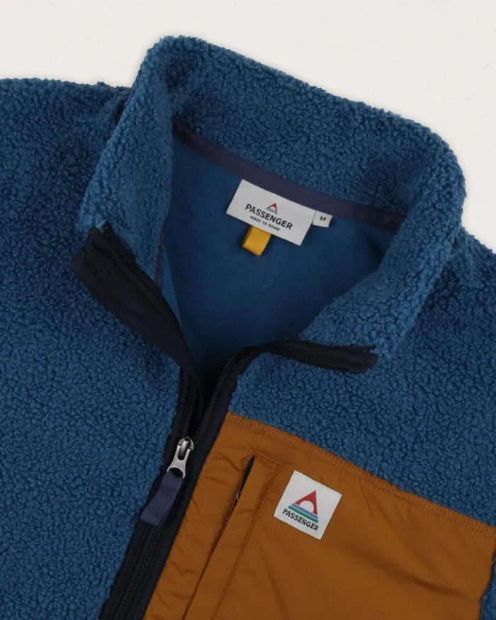 Passenger Tops Born Explorer Recycled PolarLined Sherpa Fleece Blue Steel Blue Steel 8211 Men