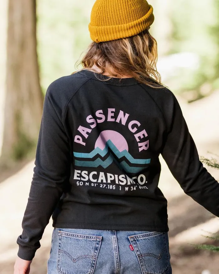 Passenger Tops Breathe Recycled Cotton Sweatshirt Black Black 8211 Women