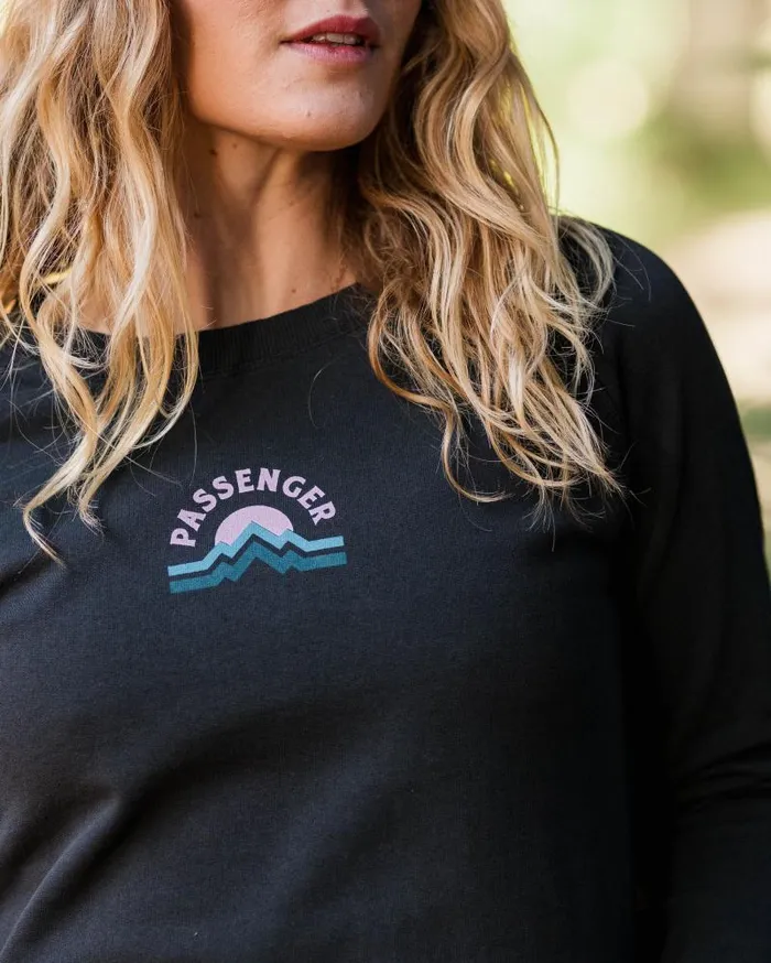 Passenger Tops Breathe Recycled Cotton Sweatshirt Black Black 8211 Women