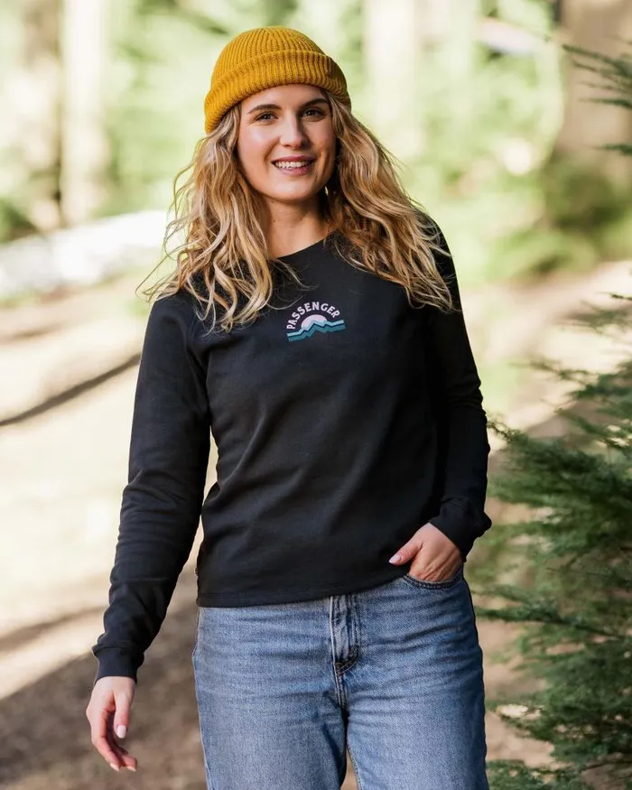 Passenger Tops Breathe Recycled Cotton Sweatshirt Black Black 8211 Women
