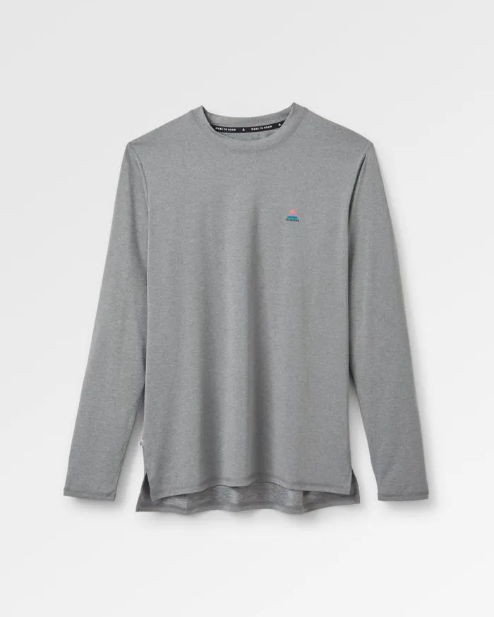 Passenger Tops Classic Active Recycled Marl LS TShirt Grey Marl Grey Marl 8211 Men