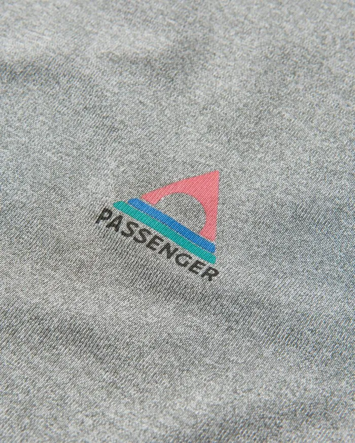 Passenger Tops Classic Active Recycled Marl LS TShirt Grey Marl Grey Marl 8211 Men